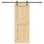 Skydedør NARVIK 85 x 210 cm (213,5 cm) Naturfarvet og sort