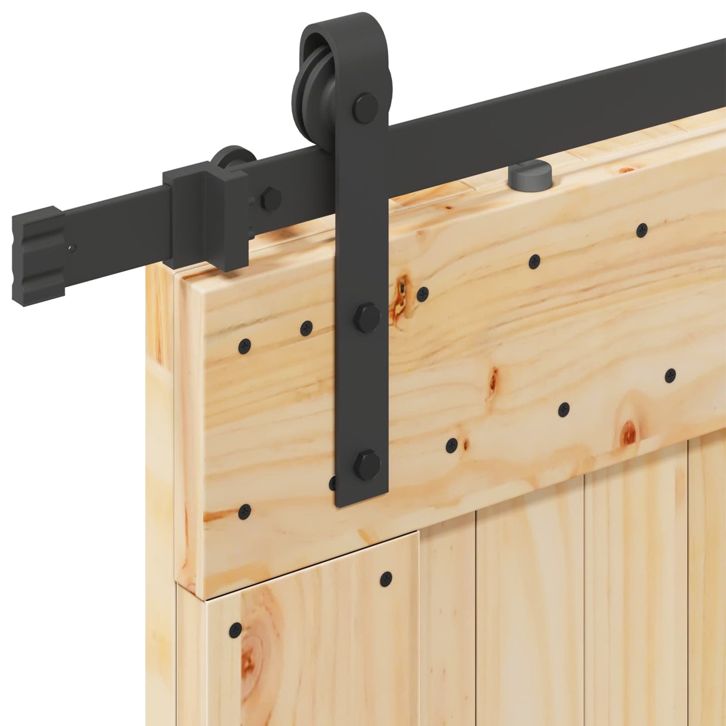 Skydedør NARVIK 90 x 210 cm (213,5 cm) Naturfarvet og sort