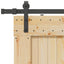 Skydedør NARVIK 90 x 210 cm (213,5 cm) Naturfarvet og sort