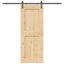 Skydedør NARVIK 90 x 210 cm (213,5 cm) Naturfarvet og sort
