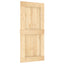 Skydedør NARVIK 95 x 210 cm (213,5 cm) Naturfarvet og sort