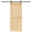 Skydedør NARVIK 95 x 210 cm (213,5 cm) Naturfarvet og sort