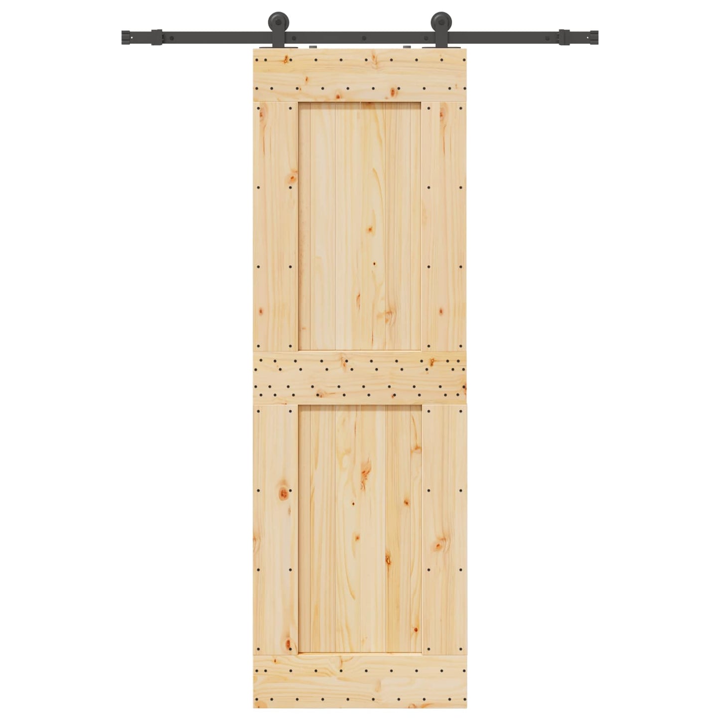 Skydedør NARVIK Naturfarvet og sort 70 x 210 cm (152,5 cm)
