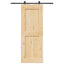 Skydedør NARVIK Naturfarvet og sort 85 x 210 cm (152,5 cm)