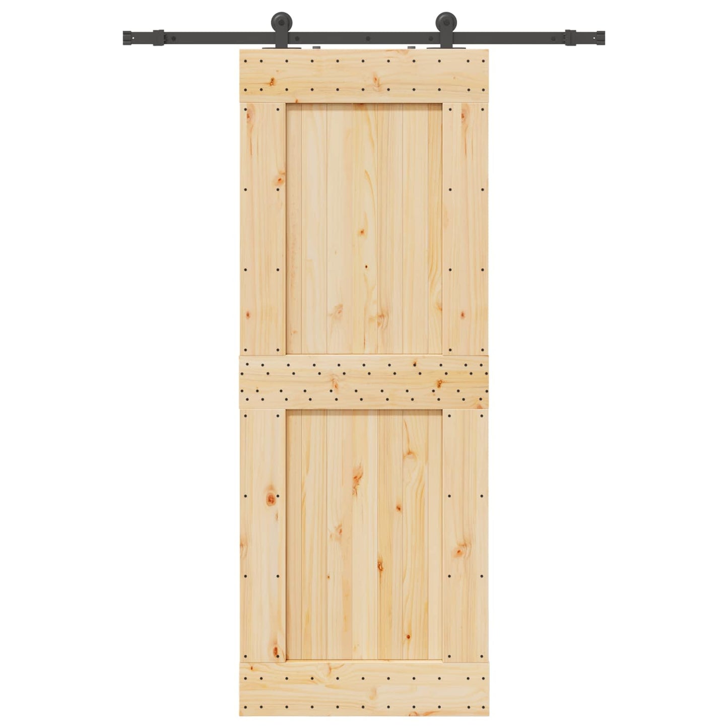 Skydedør NARVIK Naturfarvet og sort 85 x 210 cm (152,5 cm)