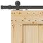 Skydedør NARVIK Naturfarvet og sort 80 x 210 cm (213,5 cm)