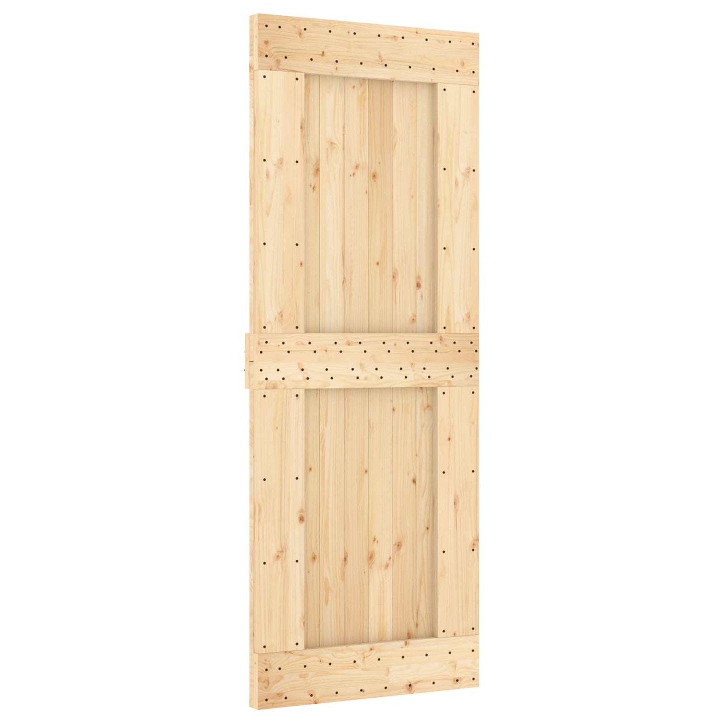 Skydedør NARVIK Naturfarvet og sort 80 x 210 cm (213,5 cm)