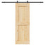 Skydedør NARVIK Naturfarvet og sort 80 x 210 cm (213,5 cm)