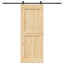 Skydedør NARVIK Naturfarvet og sort 90 x 210 cm (213,5 cm)
