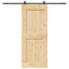 Skydedør NARVIK Naturfarvet og sort 95 x 210 cm (213,5 cm)