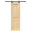 Skydedør NARVIK Naturfarvet og sort 70 x 210 cm (152,5 cm)