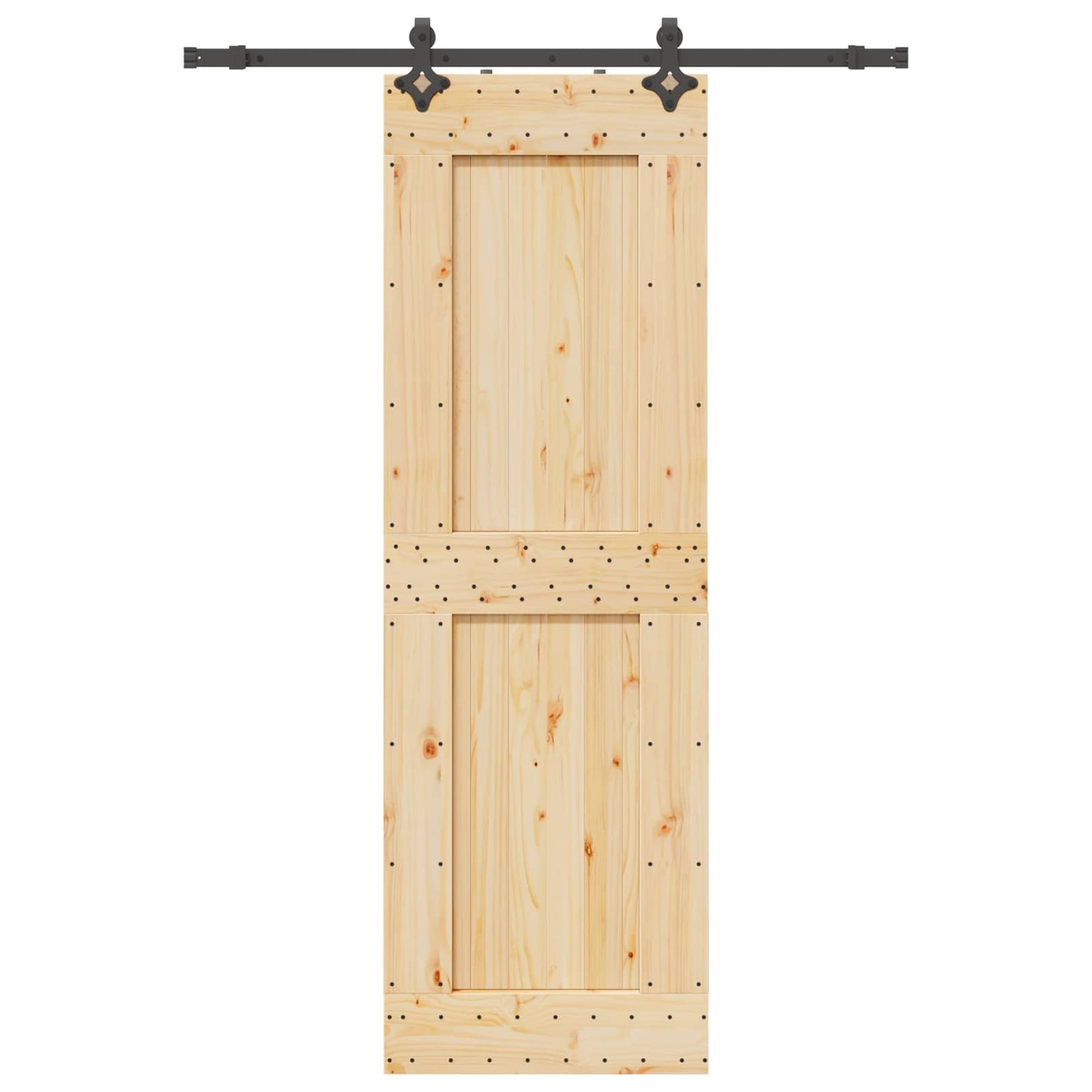 Skydedør NARVIK Naturfarvet og sort 70 x 210 cm (152,5 cm)