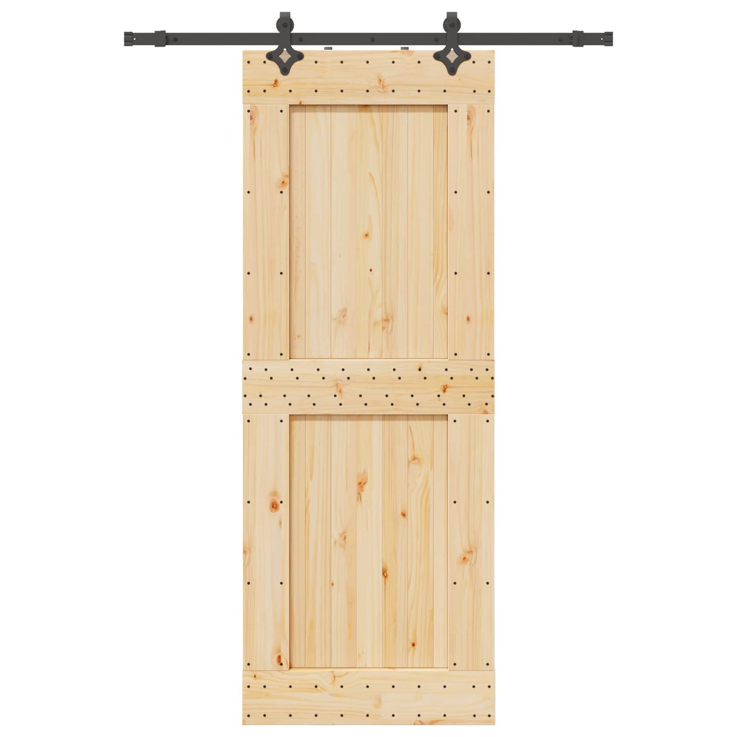 Skydedør NARVIK Naturfarvet og sort 85 x 210 cm (152,5 cm)