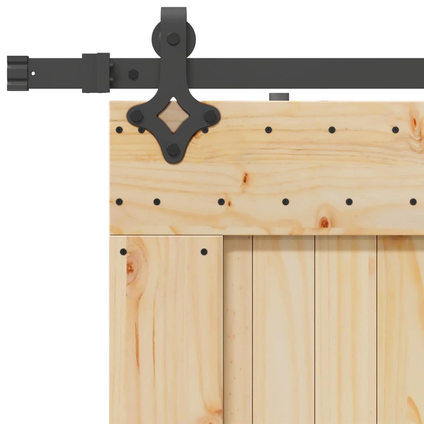 Skydedør NARVIK Naturfarvet og sort 70 x 210 cm (213,5 cm)