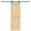 Skydedør NARVIK Naturfarvet og sort 80 x 210 cm (213,5 cm)