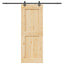 Skydedør NARVIK Naturfarvet og sort 85 x 210 cm (213,5 cm)