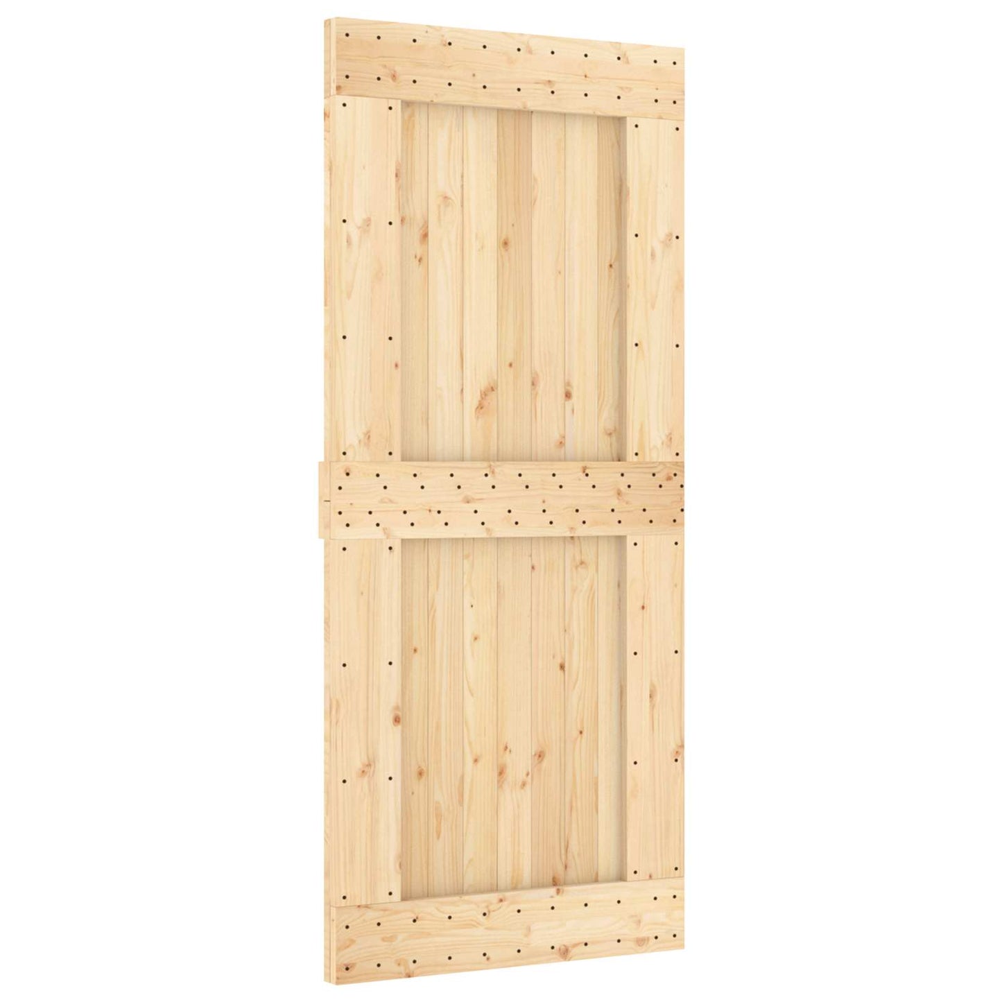 Skydedør NARVIK Naturfarvet og sort 90 x 210 cm (213,5 cm)