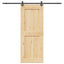 Skydedør NARVIK Naturfarvet og sort 90 x 210 cm (213,5 cm)