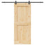 Skydedør NARVIK Naturfarvet og sort 95 x 210 cm (213,5 cm)