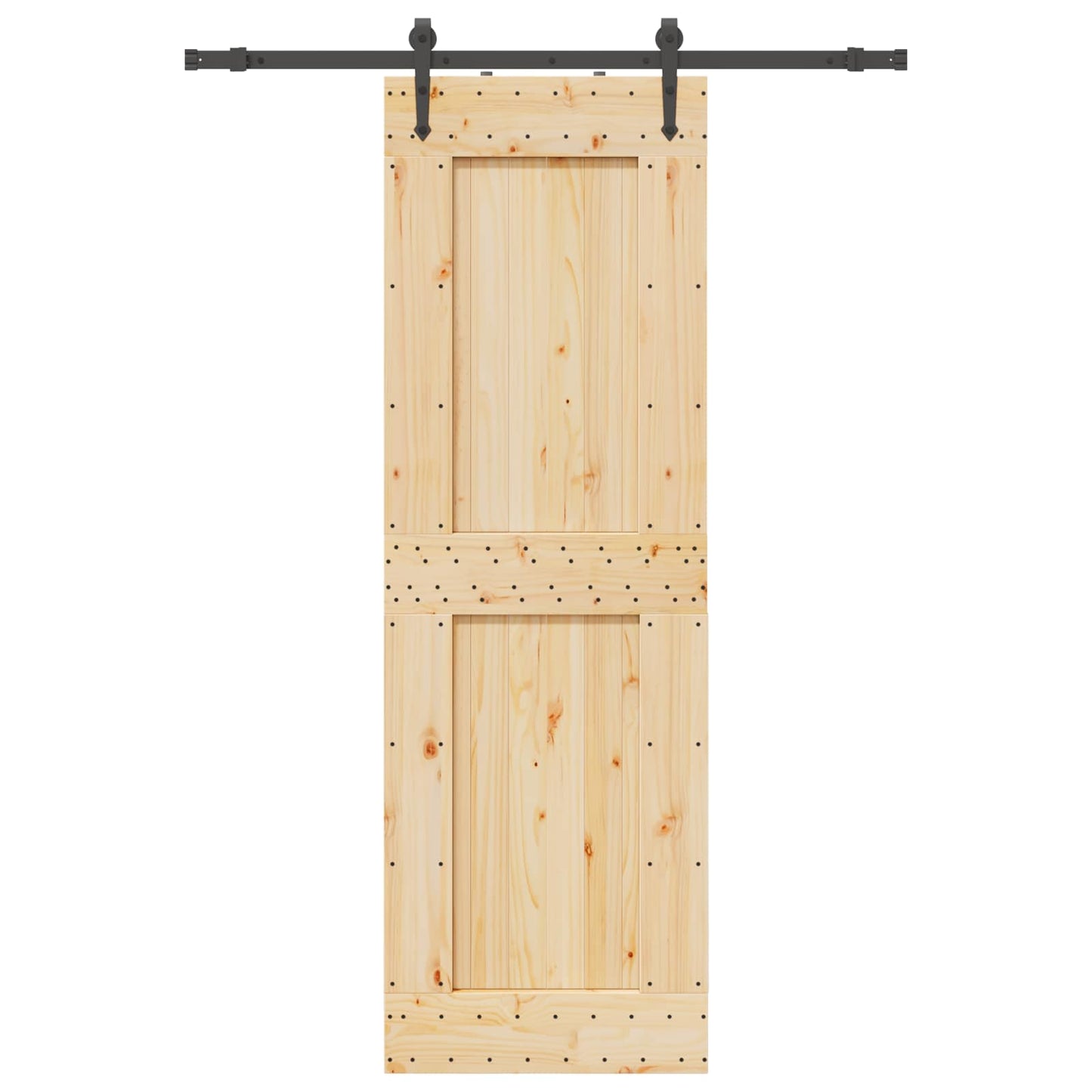 Skydedør NARVIK Naturfarvet og sort 70 x 210 cm (152,5 cm)