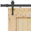 Skydedør NARVIK Naturfarvet og sort 80 x 210 cm (152,5 cm)