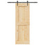 Skydedør NARVIK Naturfarvet og sort 80 x 210 cm (152,5 cm)