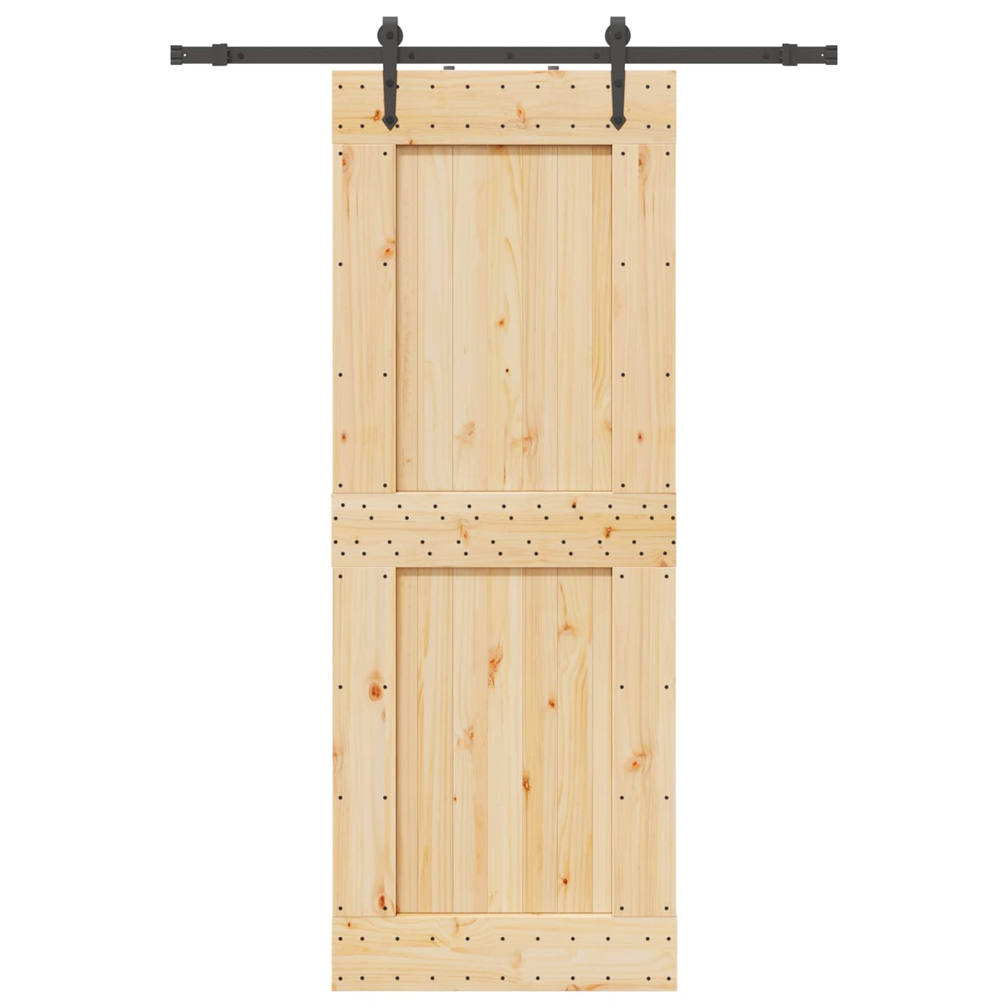 Skydedør NARVIK Naturfarvet og sort 85 x 210 cm (152,5 cm)