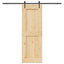 Skydedør NARVIK Naturfarvet og sort 80 x 210 cm (213,5 cm)