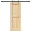 Skydedør NARVIK Naturfarvet og sort 85 x 210 cm (213,5 cm)