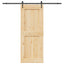 Skydedør NARVIK Naturfarvet og sort 90 x 210 cm (213,5 cm)