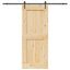 Skydedør NARVIK Naturfarvet og sort 95 x 210 cm (213,5 cm)