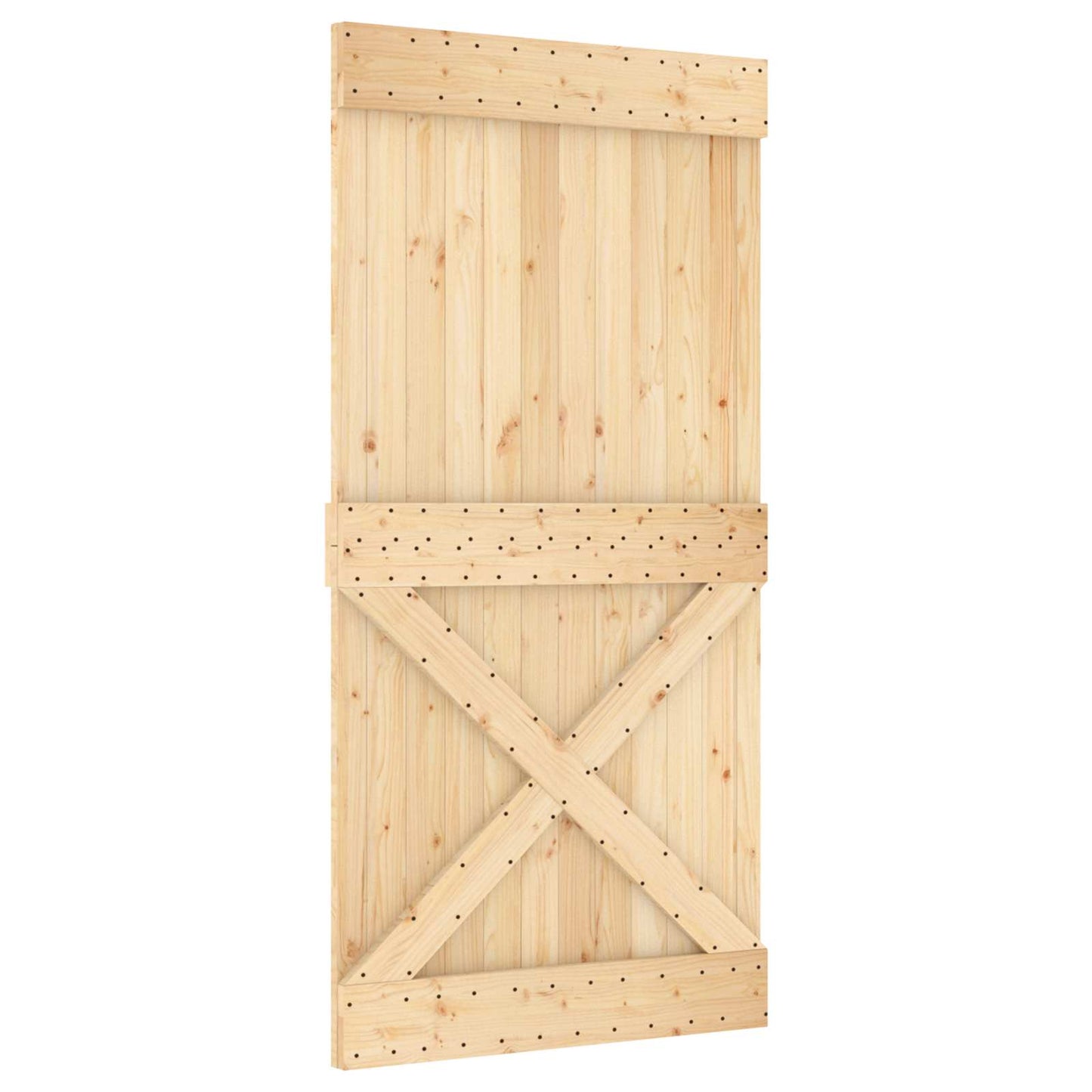 Skydedør NARVIK 100 x 210 cm (213,5 cm) Naturfarvet og sort