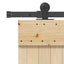 Skydedør NARVIK Naturfarvet og sort 80 x 210 cm (152,5 cm)