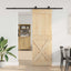 Skydedør NARVIK Naturfarvet og sort 80 x 210 cm (213,5 cm)