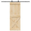 Skydedør NARVIK Naturfarvet og sort 85 x 210 cm (213,5 cm)