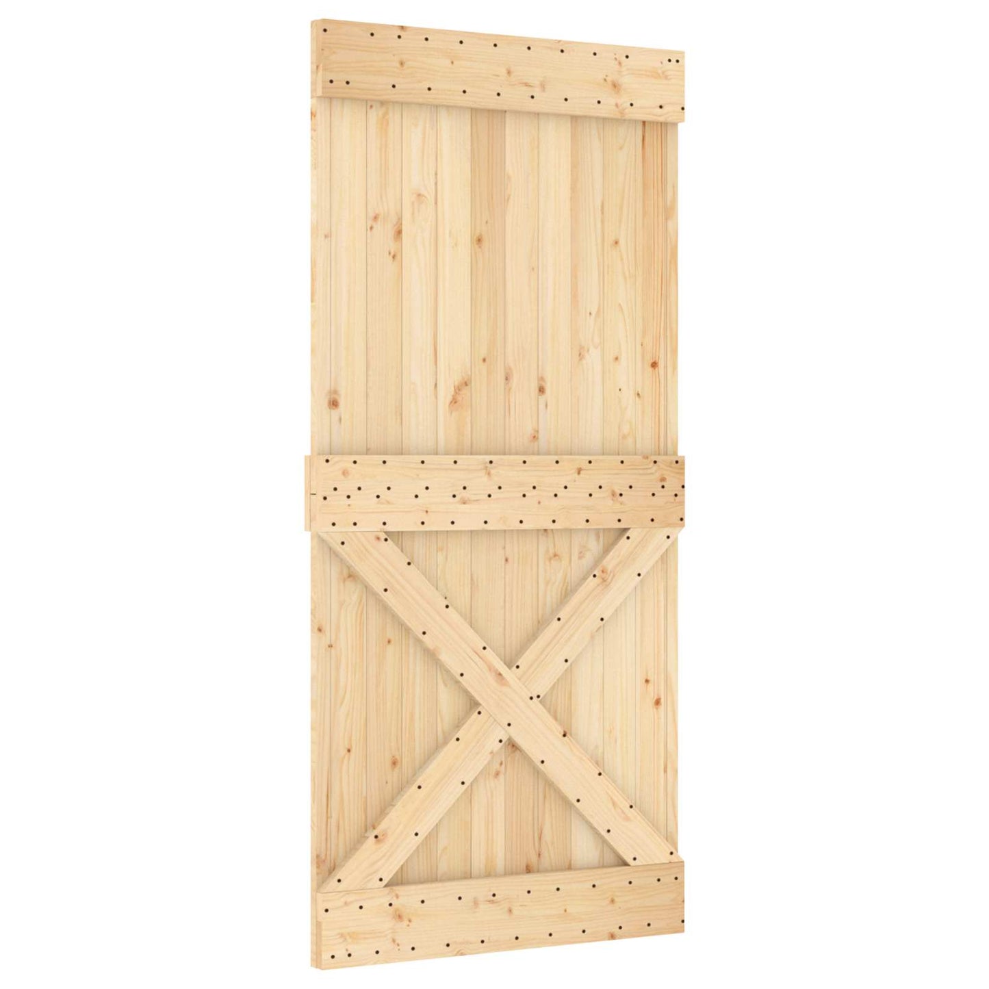 Skydedør NARVIK Naturfarvet og sort 95 x 210 cm (213,5 cm)