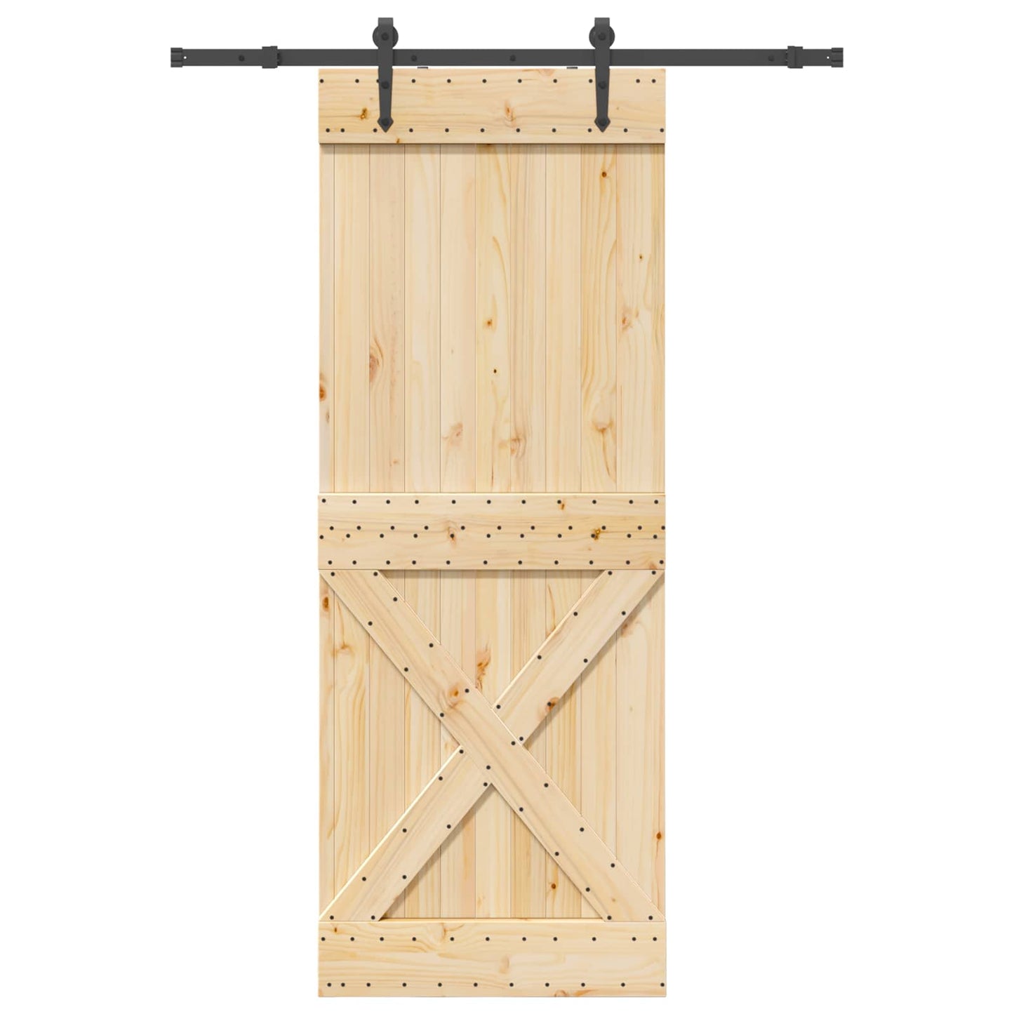Skydedør NARVIK Naturfarvet og sort 85 x 210 cm (152,5 cm)