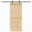 Skydedør NARVIK Naturfarvet og sort 95 x 210 cm (213,5 cm)