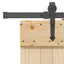 Skydedør NARVIK Naturfarvet og sort 100 x 210 cm (213,5 cm)