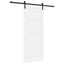 Skydedør Hvid og sort 83 x 202 cm Massivt fyrretræ