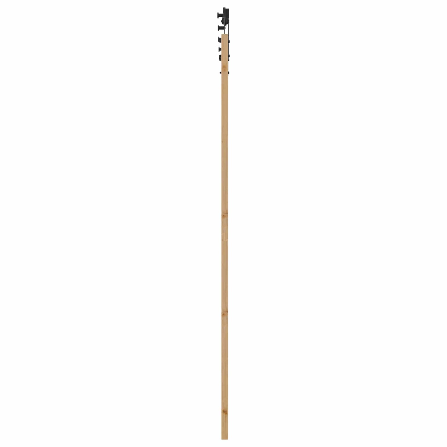 Skydedør Naturfarvet og sort 83 x 232 cm Massivt fyrretræ