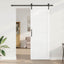 Skydedør Hvid og sort 83 x 232 cm Massivt fyrretræ
