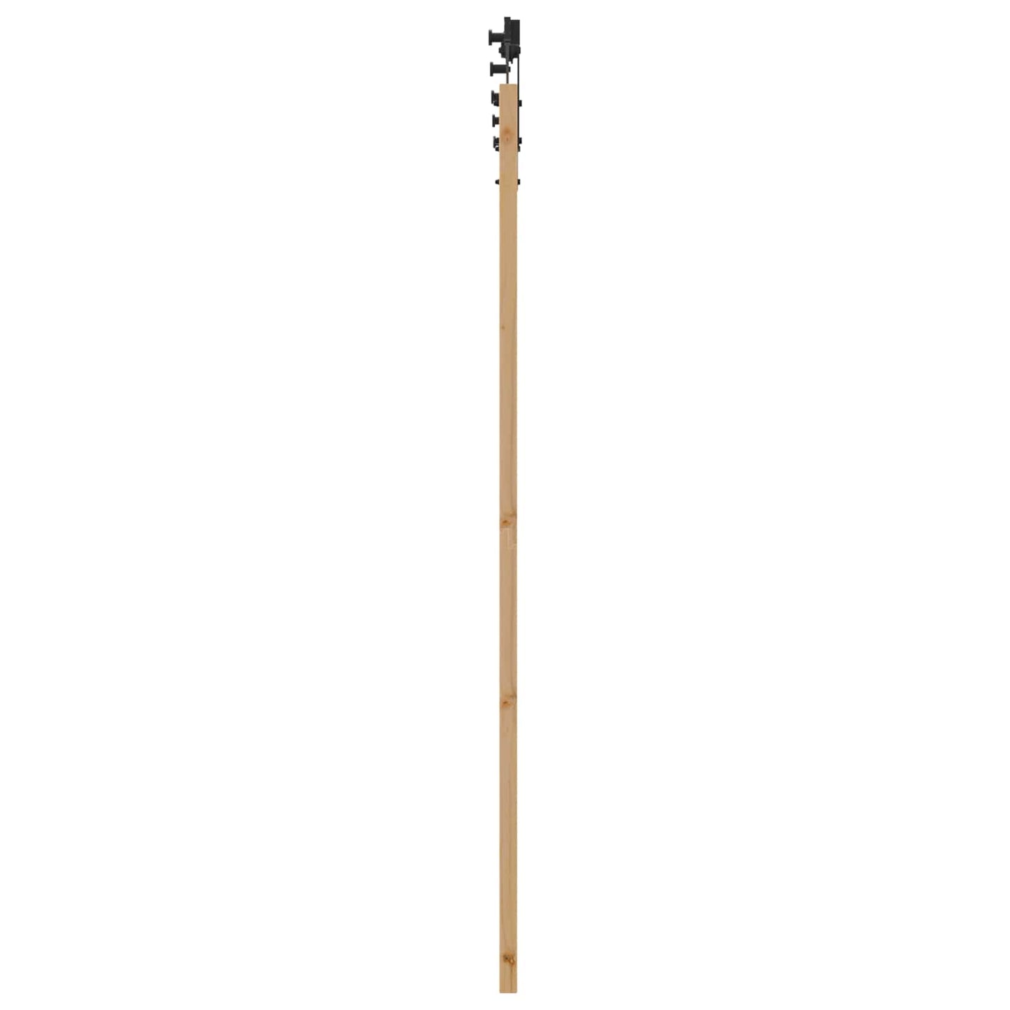 Skydedør Naturfarvet og sort 86 x 198,5 cm Massivt fyrretræ