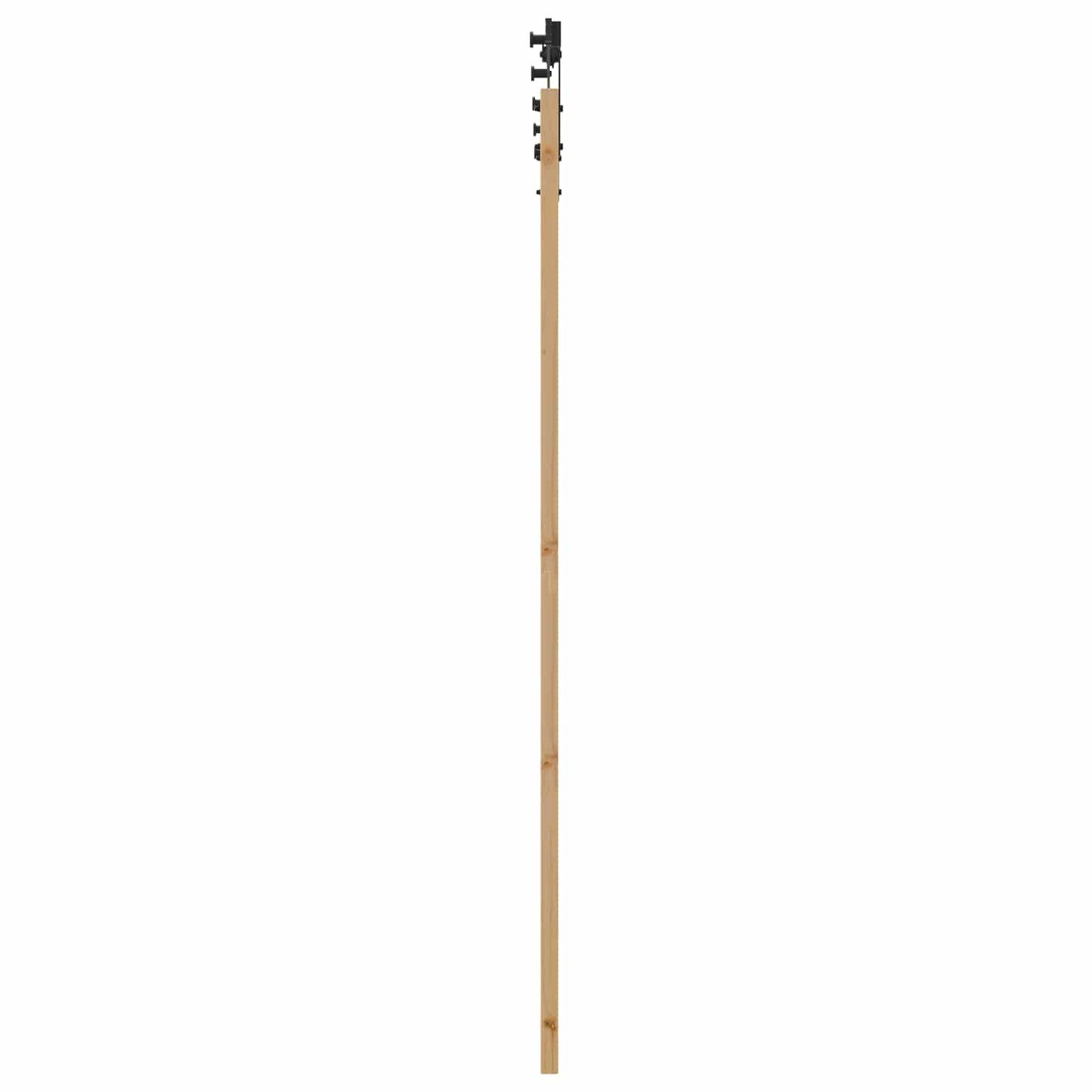 Skydedør Naturfarvet og sort 86 x 211 cm Massivt fyrretræ