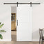 Skydedør Hvid og sort 83 x 202 cm Massivt fyrretræ