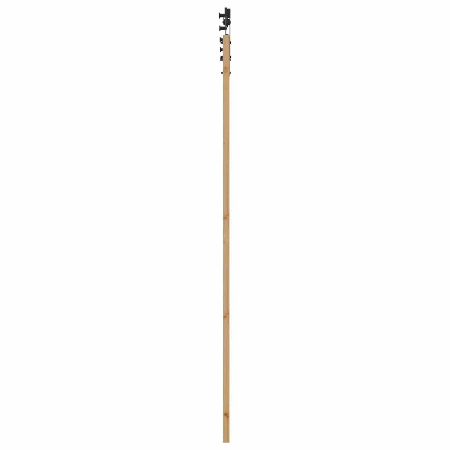 Skydedør Naturfarvet og sort 83 x 232 cm Massivt fyrretræ