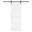 Skydedør Hvid og sort 83 x 232 cm Massivt fyrretræ