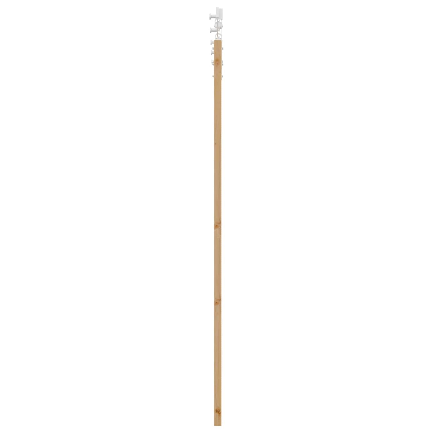 Skydedør Natur og hvid 61 x 198,5 cm Massivt fyrretræ