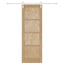 Skydedør Natur og hvid 73,5 x 211 cm Massivt fyrretræ