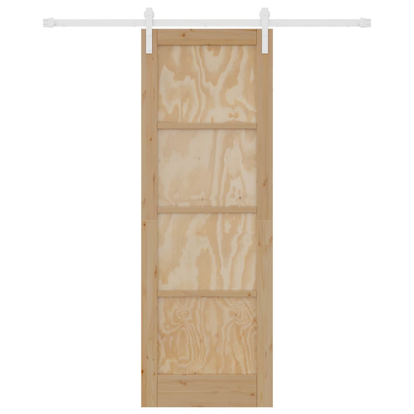 Skydedør Natur og hvid 73,5 x 211 cm Massivt fyrretræ